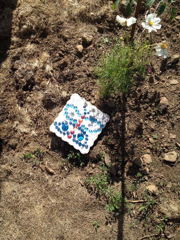 Garden mosaic - made by the Girl Guides